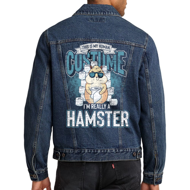 Hamster Cuddle Cute Pet Men Denim Jacket | Artistshot