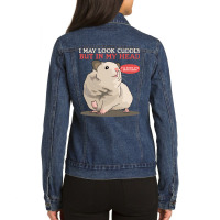 Hamsters Look Cuddly Hamster Owner 2 Ladies Denim Jacket | Artistshot