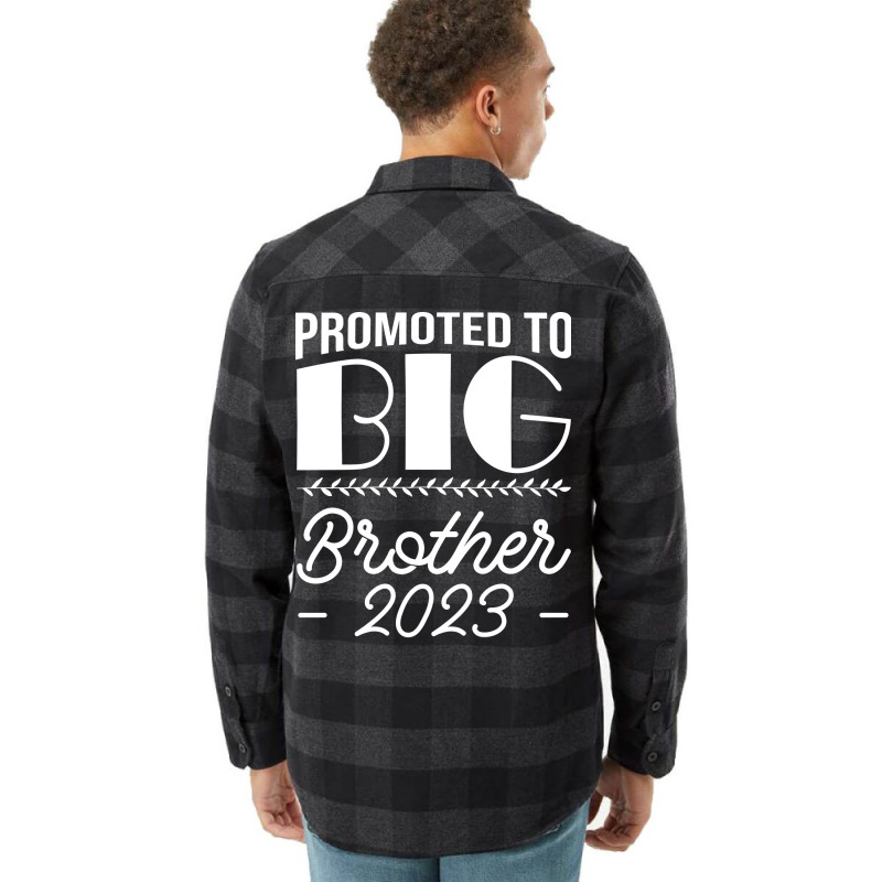 Promoted To Big Brother Sibling Pregnancy Announce Flannel Shirt | Artistshot