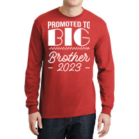 Promoted To Big Brother Sibling Pregnancy Announce Long Sleeve Shirts | Artistshot