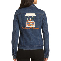 Reading Is My Therapy 41 Ladies Denim Jacket | Artistshot