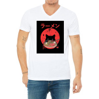 Cat Ramen V-neck Tee | Artistshot