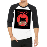 Cat Ramen 3/4 Sleeve Shirt | Artistshot