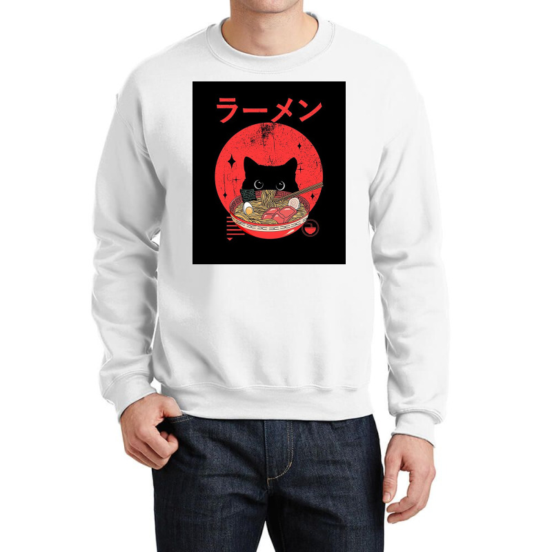 Cat Ramen Crewneck Sweatshirt by kentwilson | Artistshot