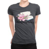 Reading Is My Therapy 6 Ladies Fitted T-shirt | Artistshot