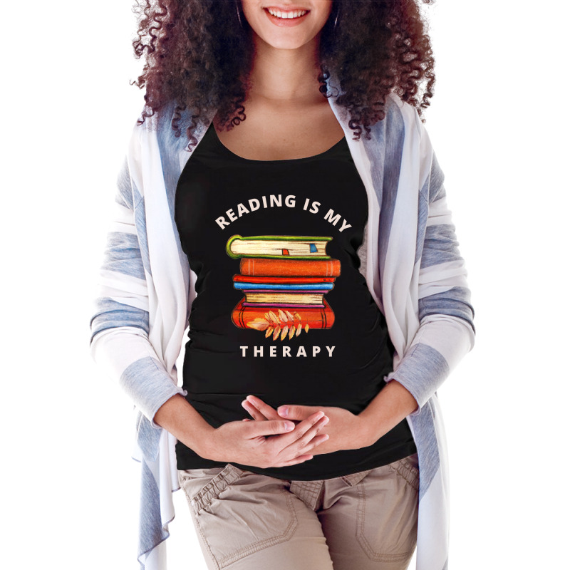 Reading Is My Therapy 13 Maternity Scoop Neck T-shirt by bipbipdaktars | Artistshot