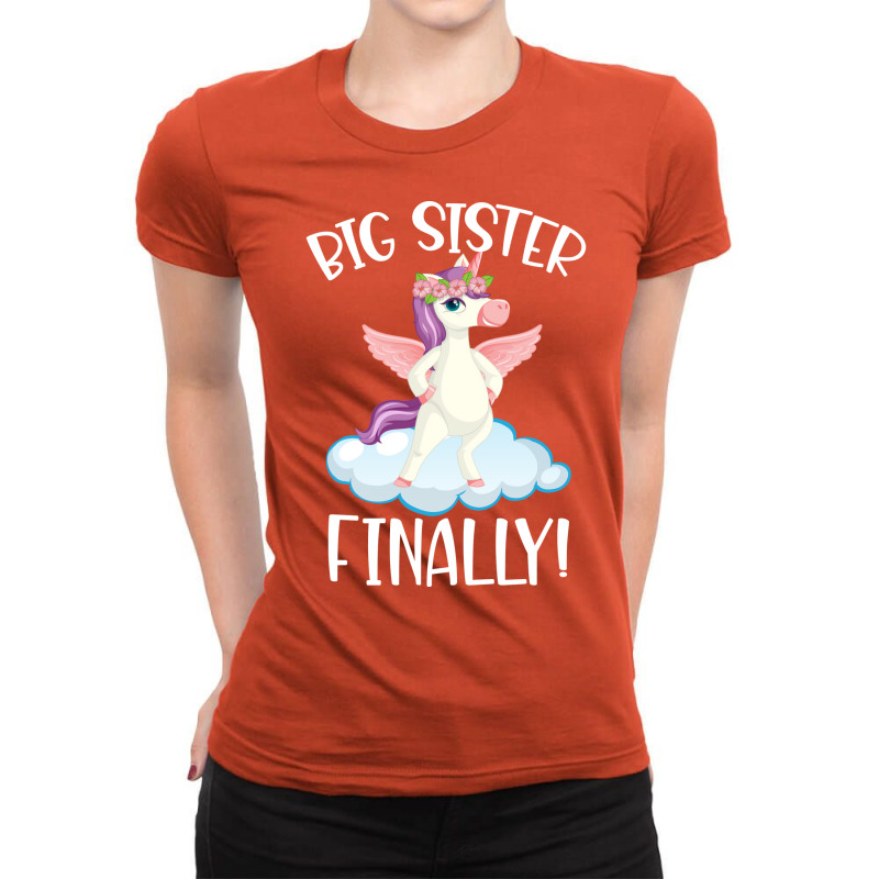 Big Sister Finally Sibling Announcement 1 Ladies Fitted T-Shirt by trizmakriljez | Artistshot