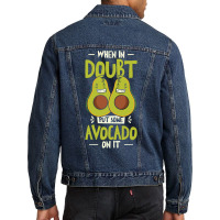 Keto Avocado Fruit Ketogenic Food Dietitian Green Men Denim Jacket | Artistshot