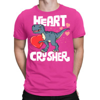 Heart Crusher Valentines Day Trex Dinosaur Kids T-shirt | Artistshot