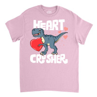 Heart Crusher Valentines Day Trex Dinosaur Kids Classic T-shirt | Artistshot