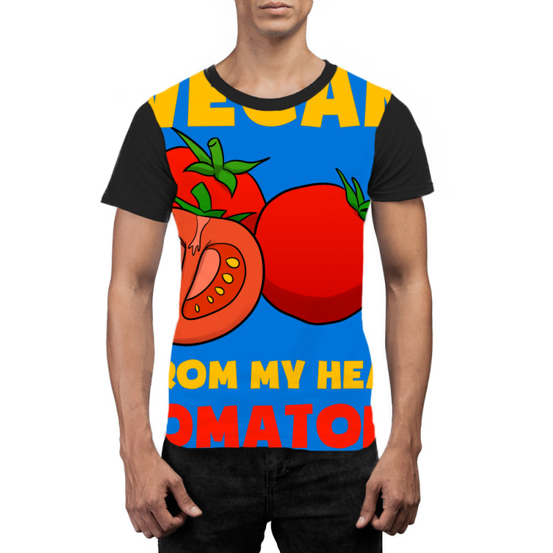 Vegan From My Head Tomatoes Cute Graphic T-shirt by flycaahme6 | Artistshot