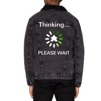 Analysis Paralysis Green Meeple Board Game Funny Unisex Sherpa-lined Denim Jacket | Artistshot