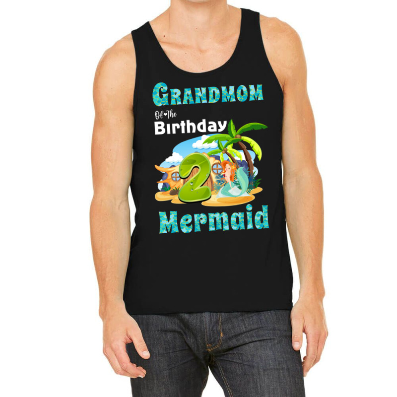 Cute Mermaid Grandmom Of The 2nd Birthday Cool Tank Top by nduettstruiki | Artistshot