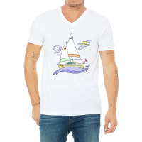 Sailboat Boy V-neck Tee | Artistshot