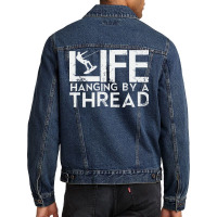 Wakeboarding Joke Wakeboarder Wake Summer Men Denim Jacket | Artistshot