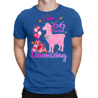 I Am 66 Years Old And Llamazing 66th Llama Birthda T-shirt | Artistshot