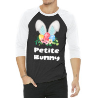 Easter Petite Bunny Gift For Girls Kids Rabbit Gif 3/4 Sleeve Shirt | Artistshot