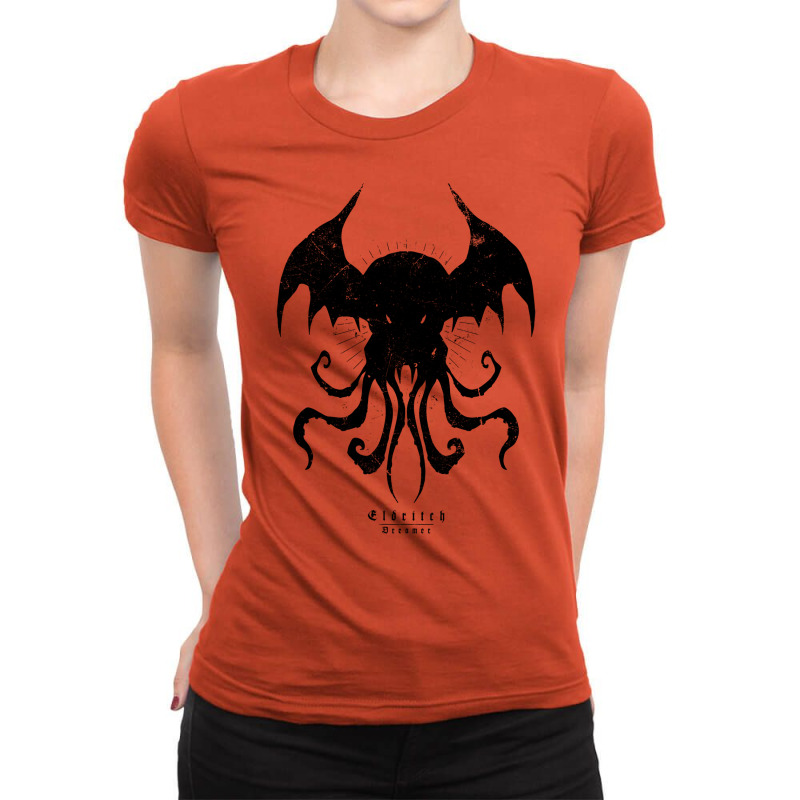 Lovecraft  Cthulhu   The Call Of Cthulhu   White E Ladies Fitted T-Shirt by nagerupontin9 | Artistshot