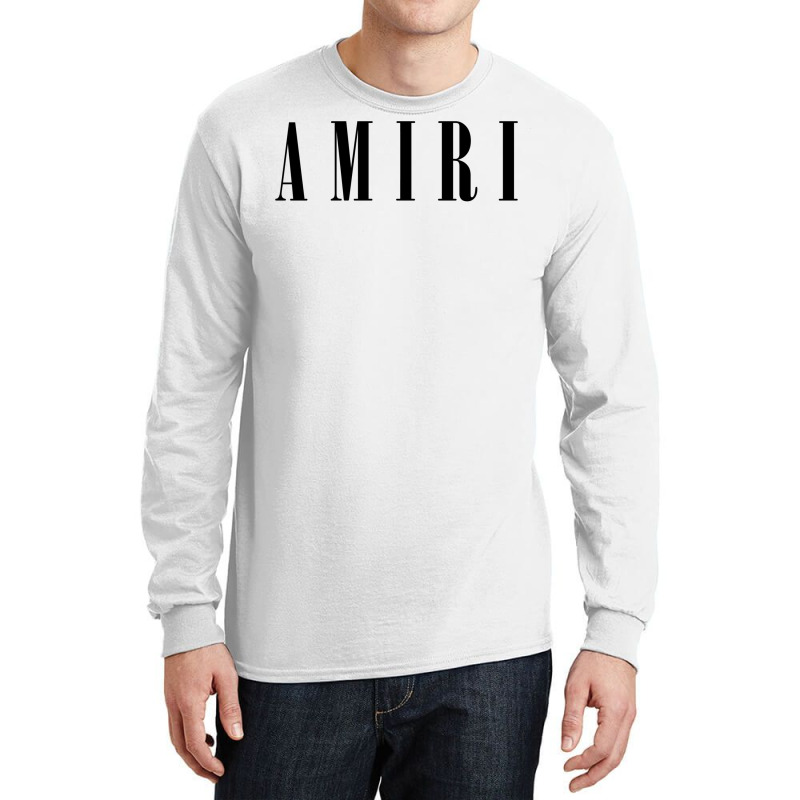 Amiri Black Font Long Sleeve Shirts by znaidiativot | Artistshot