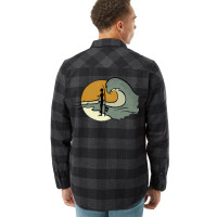 Sea Surf Big Front Print Nature Flannel Shirt | Artistshot