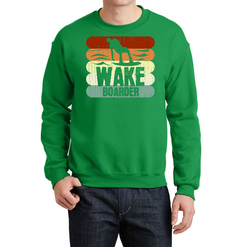 Vintage Wakeboarding Wakeboarder Wake Stars Crewneck Sweatshirt | Artistshot