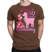 I Am 50 Years Old And Llamazing 50th Llama Birthda T-shirt | Artistshot