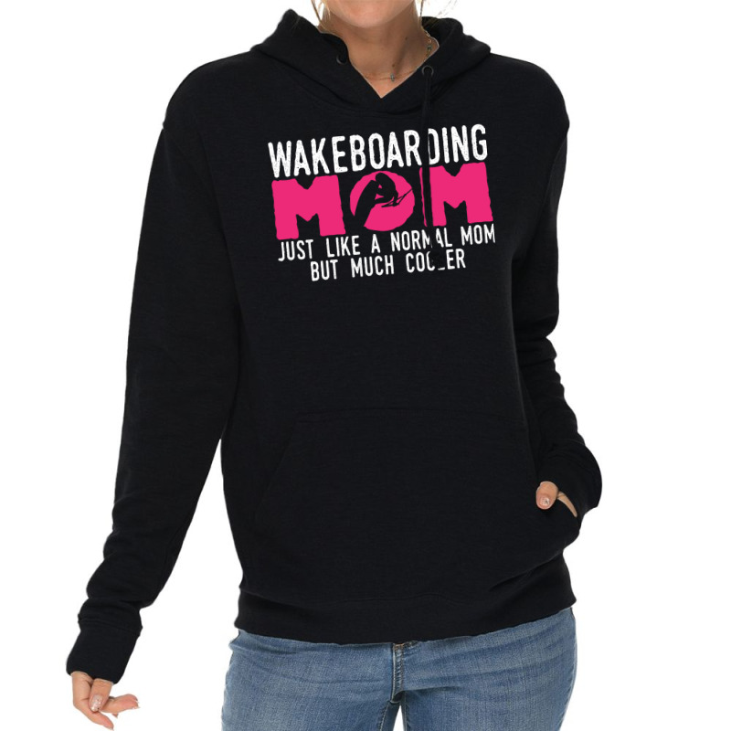 Wakeboarding Mom Joke Wakeboarder Mother Yellow Lightweight Hoodie | Artistshot