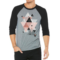 Geometric Compilation In Rose Gold And Blush Pink 3/4 Sleeve Shirt | Artistshot