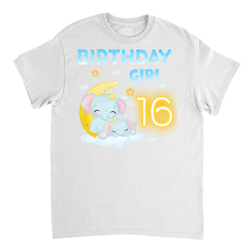 Cute Elephant 16th Birthday Girl Red Classic T-shirt | Artistshot