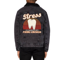 Dentist Assistant Fix Teeth Dentist Boy Unisex Sherpa-lined Denim Jacket | Artistshot