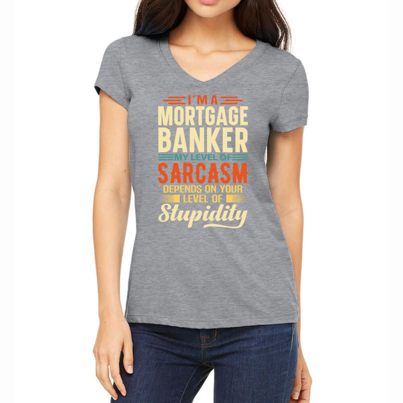 Im A Mortgage Banker Blue Women's V-Neck T-Shirt by soutzitacenv | Artistshot