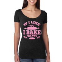 Womens Cute Baking Gift Print Baker Pastry Chef Ba Women's Triblend Scoop T-shirt | Artistshot