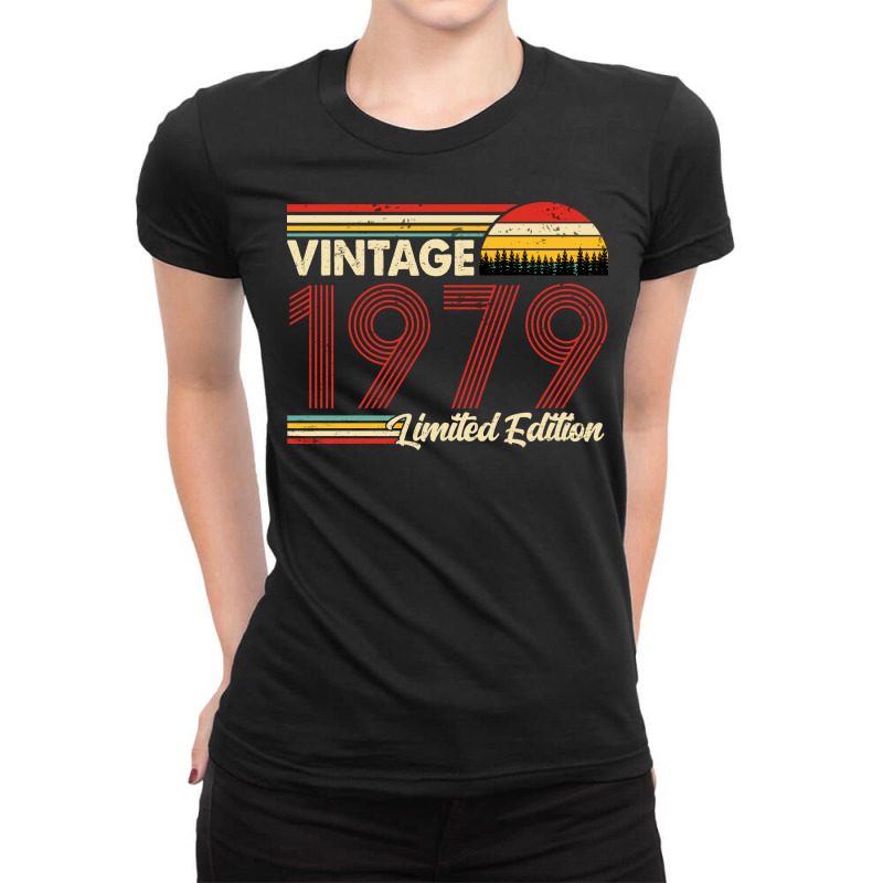 Vintage 1979 Birthday  Limited Edition 1979 Birthd Ladies Fitted T-Shirt by manudocoumasz | Artistshot