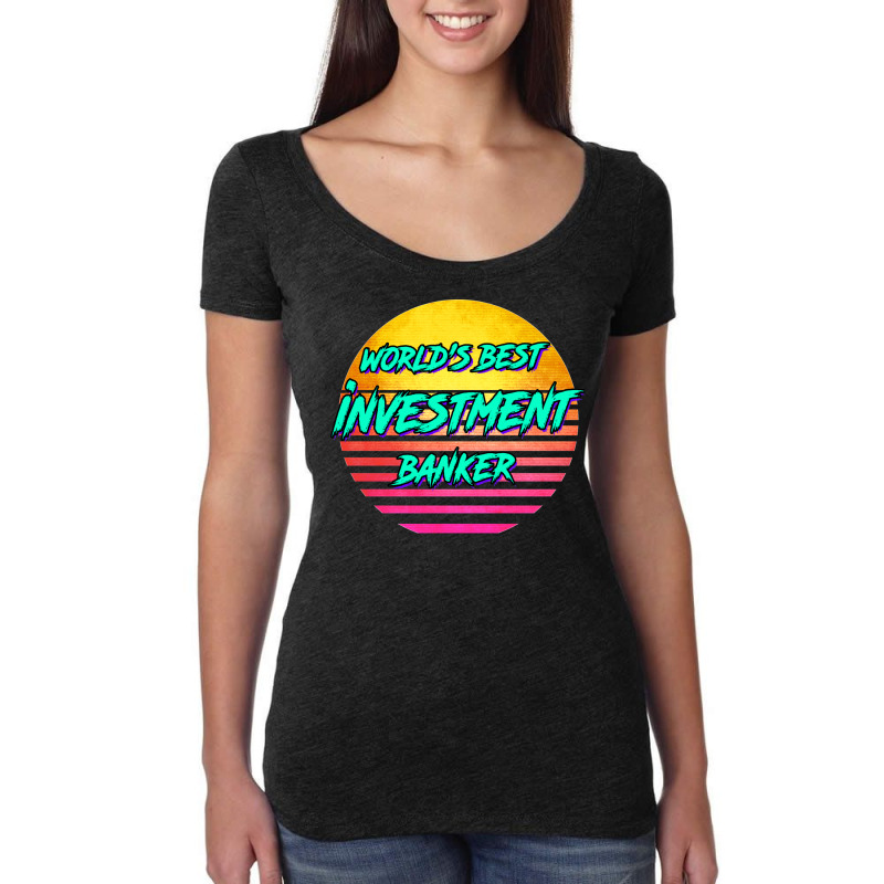 Funny Investment Banker Gift Cute Women's Triblend Scoop T-shirt by teschetabiam | Artistshot