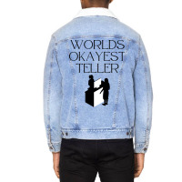 World Okayest Teller Trending Unisex Sherpa-lined Denim Jacket | Artistshot