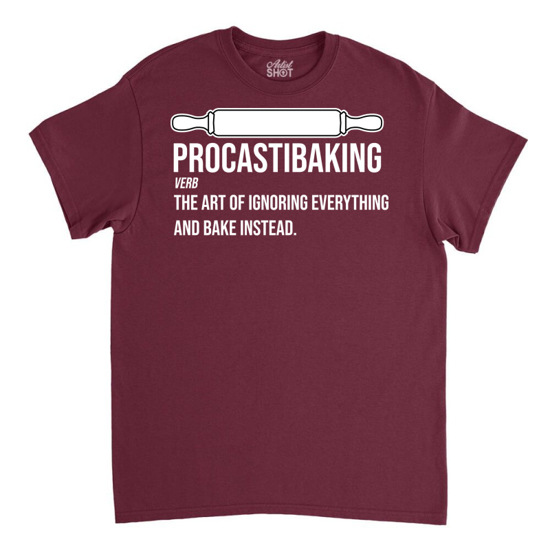 Procastibaking Definition Baker Cookie Baking Retr Classic T-shirt by cordernoryh | Artistshot