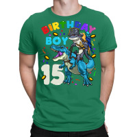 15th Birthday T Rex Birthday Boy Funny T-shirt | Artistshot