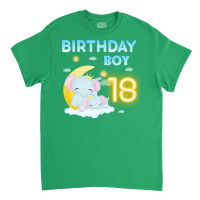 Cute Elephant 18th Birthday Boy 80s Classic T-shirt | Artistshot