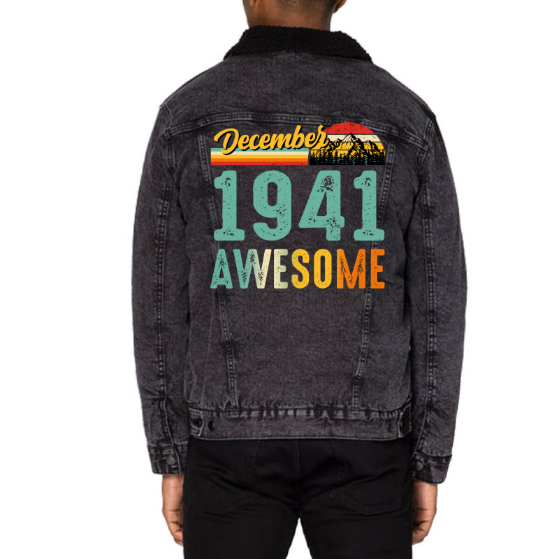 December 1941 Birthday Gift  Vintage December 1941 Unisex Sherpa-lined Denim Jacket | Artistshot