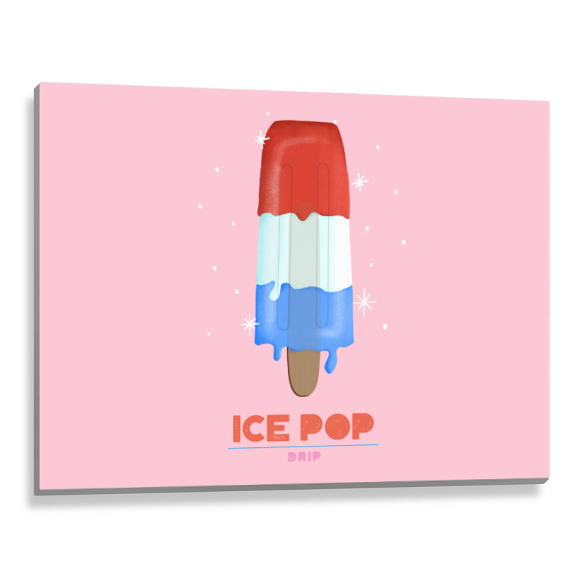 Ice Pop Drip Humor Metal Print Horizontal | Artistshot