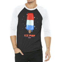 Ice Pop Drip Humor 3/4 Sleeve Shirt | Artistshot