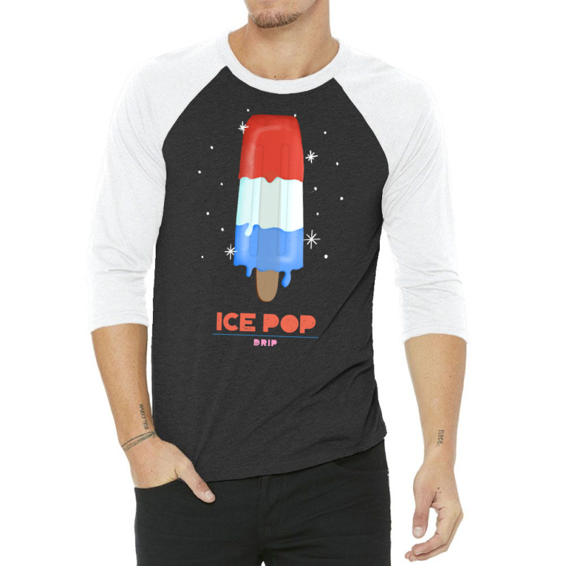 Ice Pop Drip Humor 3/4 Sleeve Shirt | Artistshot