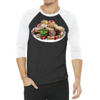 Italian Assorted Colorful Cookie Platter Tray Humo 3/4 Sleeve Shirt | Artistshot