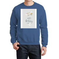 Happy Birthday Print Hipster Crewneck Sweatshirt | Artistshot