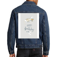 Happy Birthday Print Hipster Men Denim Jacket | Artistshot