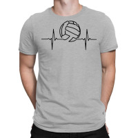 My Heart Beats For Volleyball Black Blue T-shirt | Artistshot