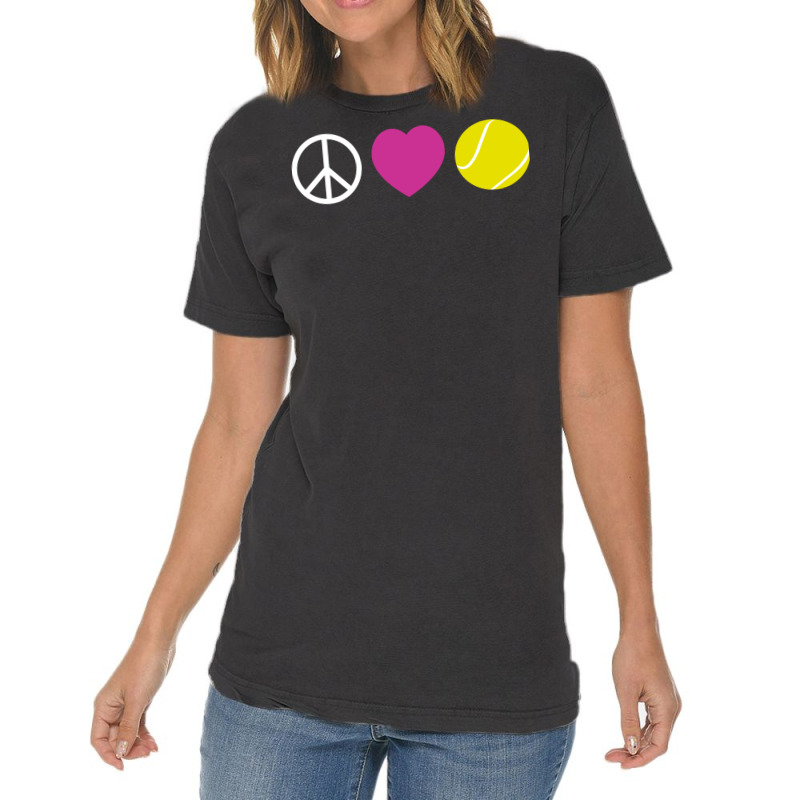 Peace Love Tennis Vintage Vintage T-Shirt by horathmheannj | Artistshot