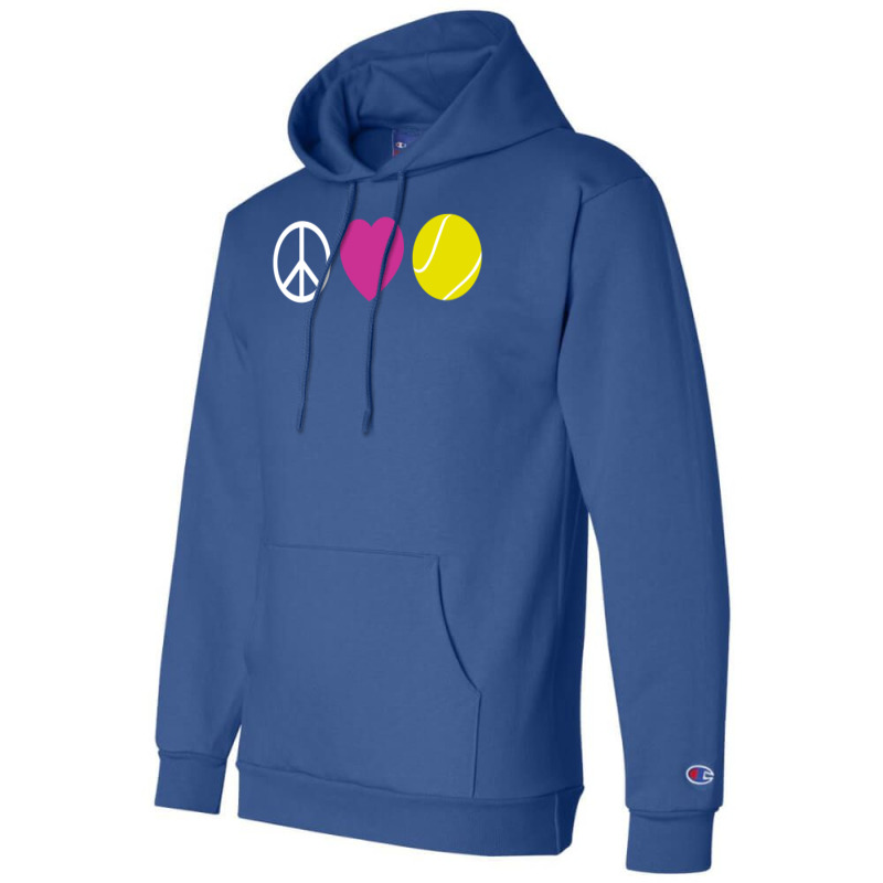 Peace Love Tennis Vintage Champion Hoodie by horathmheannj | Artistshot