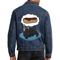 Belgian Sheepdog Dreaming About Eclairs Tumblr Men Denim Jacket | Artistshot