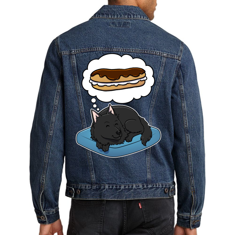 Belgian Sheepdog Dreaming About Eclairs Tumblr Men Denim Jacket by kaistosylinj | Artistshot